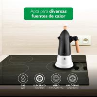 Cafetera Safari de Aluminio para 6 Tazas - Colores Rojo y Crema - Mango de Madera de Haya - Fácil de Limpiar - No Apto para Lavavajillas - Diseño para Amantes del Café - Marca United Colors Of Benetton - details 10