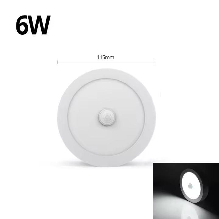 Lámpara De Techo LED Con Sensor De Movimiento PIR 6W 12W 18W AC 85-265V Luz De Pasillo Interior Instalación En Techo - 1