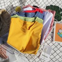 Camiseta De Algodón Y2K Para Mujer Estilo Gótico Básico En 6 Colores Sólidos Camiseta Casual De Manga Corta Apparel De Calle - details 9