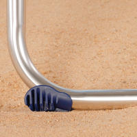 Silla playa plegable alta 5 posiciones a rayas azules y grises Aktive - details 5