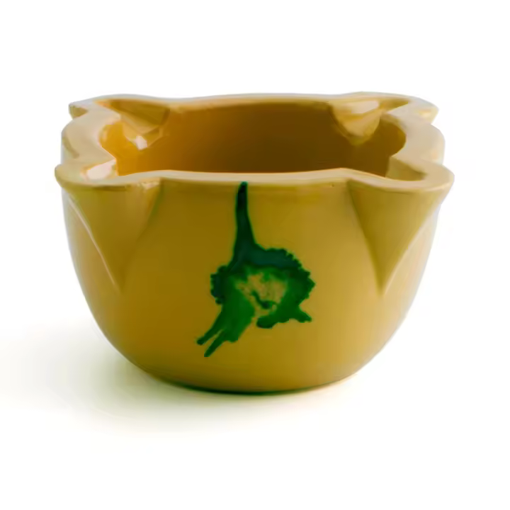 Mortero loza PREPARA QUID - Diámetros de 7 a 16 cm - Ideal para machacar especias, hierbas o ajos - Diseño tradicional en loza amarilla decorado a mano - Resistente, higiénico y decorativo - Varios tamaños disponibles - 1