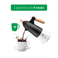 Cafetera Safari de Aluminio para 6 Tazas - Colores Rojo y Crema - Mango de Madera de Haya - Fácil de Limpiar - No Apto para Lavavajillas - Diseño para Amantes del Café - Marca United Colors Of Benetton - details 11