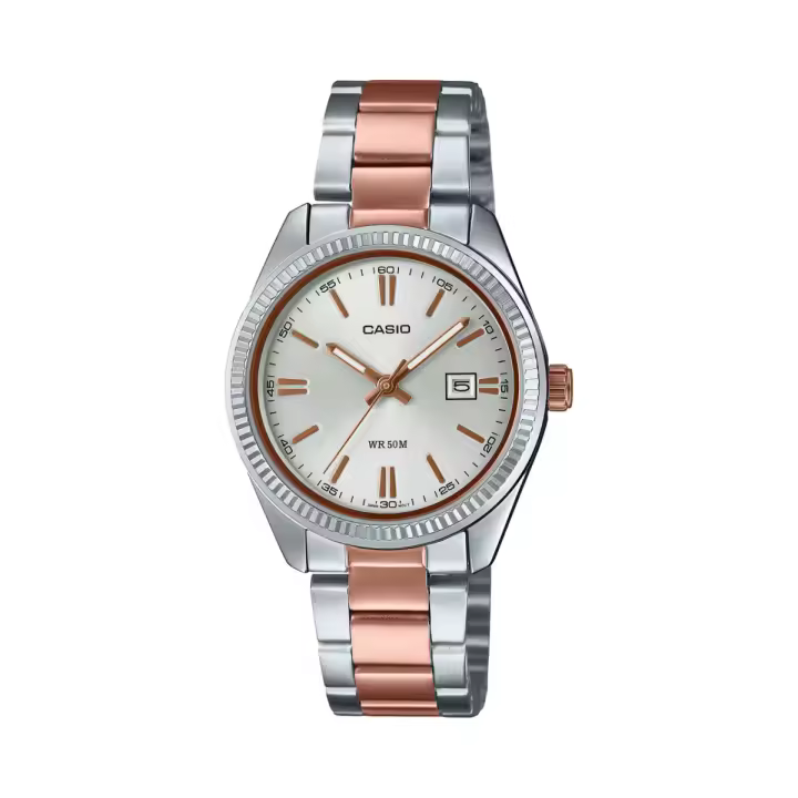 Casio Reloj Mujer Analogico Cuarzo con Correa de Acero inoxidable LTP-1302PRG-7AVE - 1