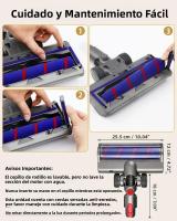 Cabeza De Cepillo Suave Para Aspiradora Dyson V7 V8 V10 V11 V15 Con 4 Luces LED Verdes Para Suelos Duros Y Alfombras Cortas - details 1