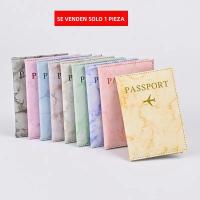 Carcasa De Pasaporte De Cuero PU Con Patrón De Mármol Funda Para Pasaporte De Viaje Accesorio De Viaje Resistente a Químicos - details 1