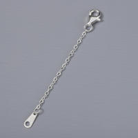 2pcs Cadena De Extensión En Plata 925 Con Cierre De Pato Para Creación De Joyas DIY Colgante Y Pulsera Accesorios De Joyería - details 5