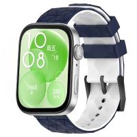 Correa De Deporte De Silicona Suave De Dos Tonos Para Huawei Watch Fit 3 Con Patrón De Fútbol Tamaño 20cm Unisex - details 22