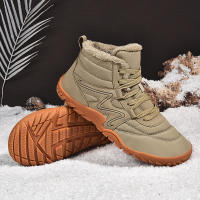 Botas De Invierno Para Hombre Botines De Nieve Antideslizantes Y Cálidos Con Peluche Casual Ligeros Para Senderismo - details 11