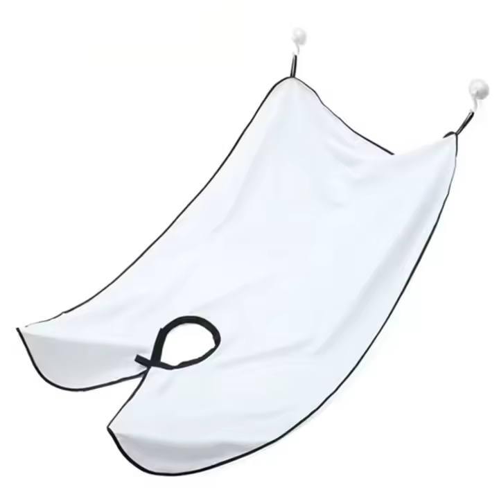 1pc Apron De Barba Para Hombres Capa De Corte De Pelo Con Espejo De Sución Creativo Para Salón De Peluquería Y Hogar - 1