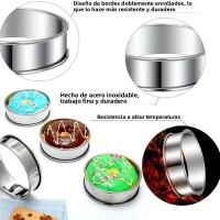Anillo De Tarta De Muffin De Acero Inoxidable 304 Para Hacer Pasteles Y Galletas Accesorio De Cocina Doble Rollo Tamaño 8/10cm - details 4