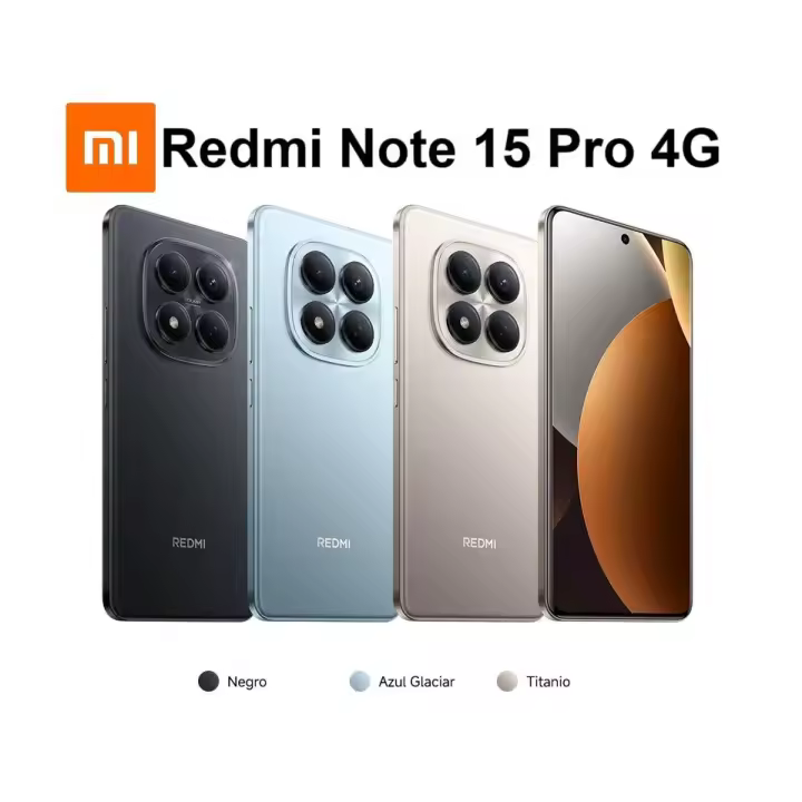 XIAOMI REDMI Note 15 Pro 4G 8+256GB,AMOLED FHD+ de 6,77", Helio G200-Ultra, 200MP, 6500 mAh, NFC (Versión Global) Movil Libre - 1