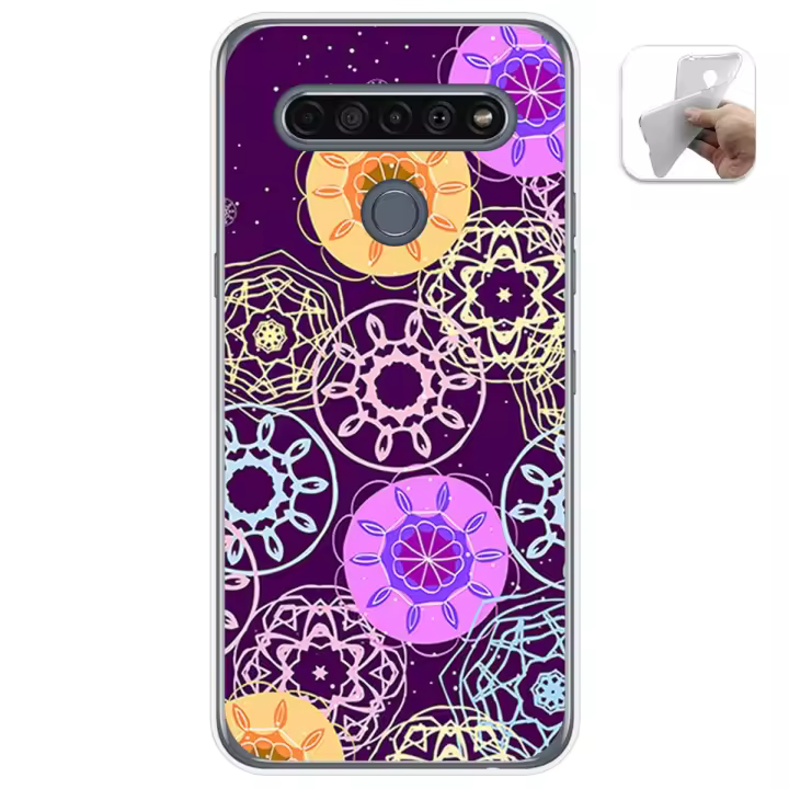 Tumundosmartphone Funda Gel Tpu para Lg K61 diseño Radial Dibujos - 1