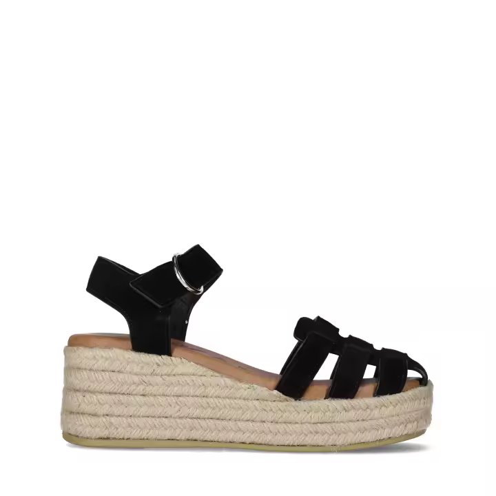Chika10 Leather NEW BONITA 10 Alpargatas de Cuña Negro/Black - 1