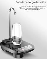 Bomba Eléctrica Para Botella De Agua Automática Con Soporte Recargable Dispensador De Agua Con Tanque De 1 Galón Diseño De Escritorio Material ABS Y Acero Inoxidable - details 2