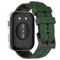 Correa De Deporte De Silicona Suave De Dos Tonos Para Huawei Watch Fit 3 Con Patrón De Fútbol Tamaño 20cm Unisex - details 19