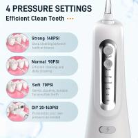 Water Dental flosser for Teeth Cleaning - Rechargeable Cordless Oral Irrigator 4 Modes 4 Tips IPX 7 Waterproof Portable Teeth Cleaner Pick for Home Trave - details 2