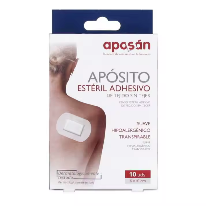 Aposan Apósito Estéril Adhesivo 6x10cm 10 Uds - Alta Calidad - 1