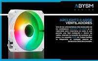 Abysm Gaming Ventilador Arclight 2.0 Pack 3 en 1 Blanco, Iluminación ARGB y Capacidad de Conectarlos en Serie - details 2