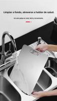 Tabla De Cortar De Acero Inoxidable Doble Cara Antideslizante Gruesa Antibacteriana Y Anti-moho Para Cocina - details 8