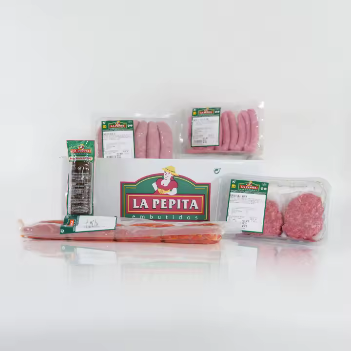 Pack Barbacoa Clásico (4 Pax) - LA PEPITA EMBUTIDOS - Hamburguesas, Chorizos, Morcilla y Salchichas - Ideal Parrilladas - 1
