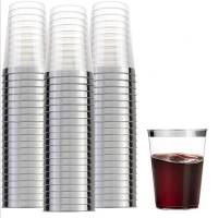 10pcs Copas De Postre Doradas De Plástico 12oz Copas Desechables Transparentes Para Bebida Cumpleaños Boda Suplido - details 3