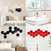 12pcs Pegatinas De Espejo Para Pared DIY En Forma Hexagonal De Acrílico Decoración De Habitación Y Sala De Estar Adornos De Arte Resistentes Al Agua - details 3