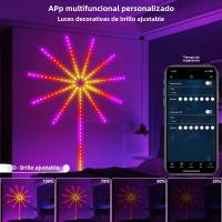Tira De LED RGBIC Colorida Con Control De Voz Bluetooth Y Tiempo LED Decorativo Para Ambiente Con Efecto De Fuegos Artificiales Y Reproducción De Música - details 16