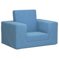 vidaXL Sofá cama para niños felpa suave en color Rosa/Azul - details 1
