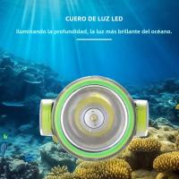 Lámpara De Cara Profesional Para Escuba 2024 Con LED De Alta Potencia 500M IPX8 Torcha De Cabeza Para Pesca Y Diversión Subacuática Incluye Batería Recargable - details 7