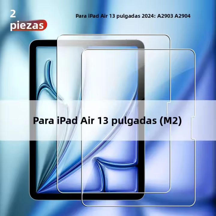 Protector De Pantalla De Vidrio Templado 2Pcs 9H Para iPad A16 11 pro 13 11 12.9 M4 Air 11 13 2026 5 4 3 2 Mini 7 6 10th 10.2 Cubierta Completa Anti- Fingerprint Resistente a Arañazos Instalación Fácil - 1