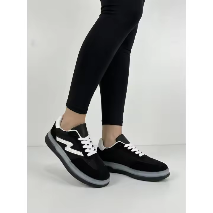 Calzados soraia, Zapatillas Deportivas de Mujer con Paneles de Malla y Detalle de Leopardo - Estilo Urbano Casual - Beige y Marrón - 1