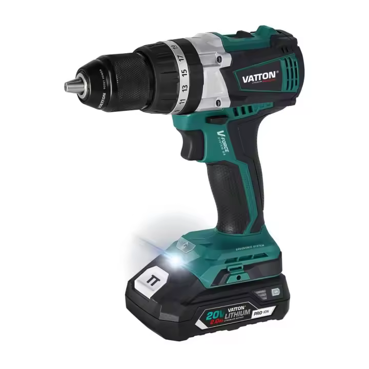 Taladro Percutor Brushless VATTON 20V – 1 Batería 2.0Ah - 1