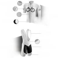 Conjunto De Ropa De Ciclismo Para Hombres INEOS Shorts Y Camiseta Con Almohadilla De GEL Transpirable Conjunto De Uniforme De Ciclismo Para Montaña Velo De Verano Con Cierre Completo Manga Corta - details 1