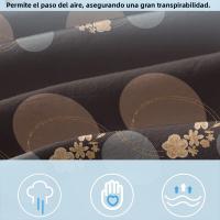 Sábana Redonda Moderna Y Sencilla De Tela Mate Con Estampado Geométrico 100% Poliéster 200 TC Fitted Sheet Para Cama Sin Almohadas - details 4