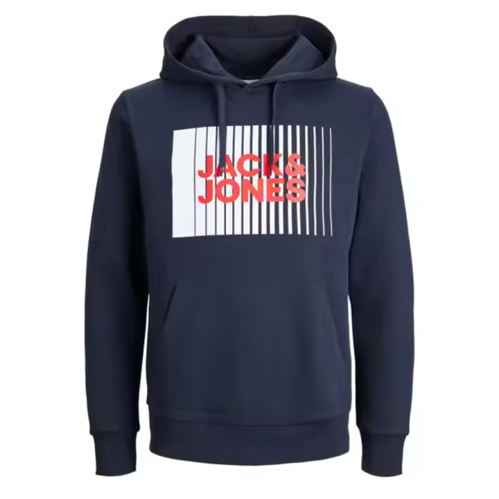 Jack & Jones hombre Sudadera con Capucha y bolso frontal, Logo Estampado, Moda Casual Informal Otoño Invierno REF 233599 - 1