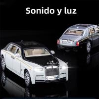 Modelo De Coche Rolls Royce Phantom a Escala 1:32 Metal Con Luz Y Sonido Puertas Abiertas Función De Retroceso Regalo Para Niños - details 10