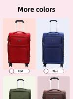S7 STAR Conjunto Maleta Blanda 3pcs de Viaje, Cabina Equipaje Tela de Color Sólido Mango Ajustable, Set Equipaje 3 Piezas con 4 Ruedas Giratorias 360, Maleta Ligera Gran Capacidad 20+24+28in - details 3