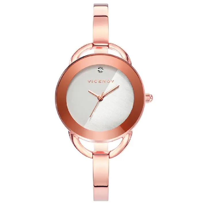 Reloj Viceroy 401002-09 Plateado Correa Marron Acero Inoxidable Piel Garantía 2 Años - 1