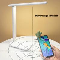 Lámpara De Mesa Plegable USB Con Protección Ocular 4800mAh LED Táctil Rechargeable 3 Colores Luz Nocturna Para Lectura Y Dormitorio - details 3