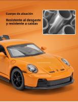 Coche De Deportes 911 GT3 a Escala 1/32 Con Sonido Luz Y Función Retroceso Puertas Abiertas Regalo Para Niños Modelo De Cuerpo De Aleación Y Neumáticos De Goma - details 2