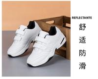 Zapatillas De Deporte Casuales Para Hombre Cuero Ajustable Con Hebilla Y Cierre Blanco Zapatillas Deportivas Masculinas Tenis - details 11