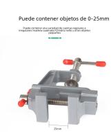 Mini Pinza De Trabajo Multi-Funcional 3.5'' De Aluminio Herramienta De Prensa Para Hobby Y Joyería Clip a La Mesa - details 12
