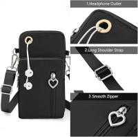 Bolso bandolera de nailon para mujer, bolso para teléfono con puerto para auriculares y correa para el hombro ajustable - details 1