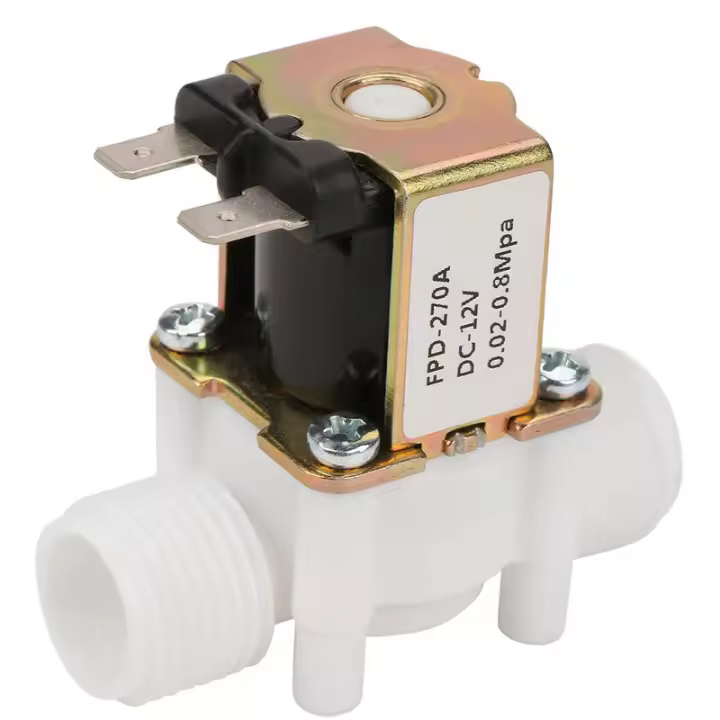 Válvula Solenoide G1/2" - DC 12V - Válvula Eléctrica de Entrada de Agua NC (DC 12V) - 1