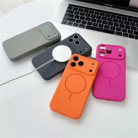 Funda De Silicona Líquida Para Magsafe Para iPhone 17 16 15 14 pro Max Cubierta Magnética Mate De Colores Caramelo Compatible Con iPhone Air - details 1