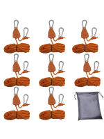 8Pcs 4m Cuerda De Camping Ajustable Con Engrosador De Cuerda Y Gancho Fijo Para Tienda De Campaña Accesorios Para Tents - details 1