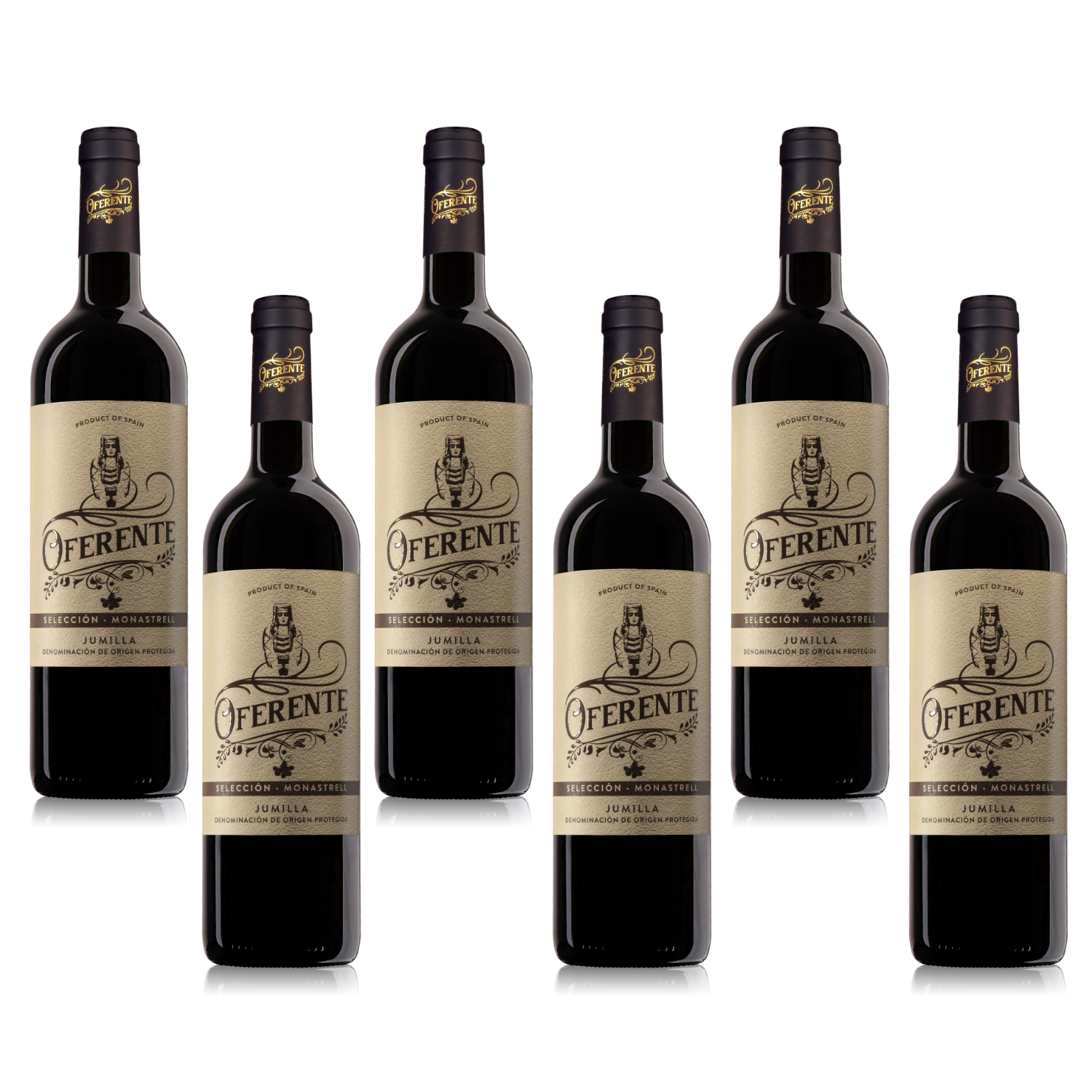 OFERENTE - Vino Tinto Seleccion Santiago Apostol - Vino Tinto D.O Jumilla -Caja de Vino Tinto Selección - Vino Tinto Premium - Pack de Vinos Selección - Vino Tinto de Calidad - 6 Unidades de 750 ml