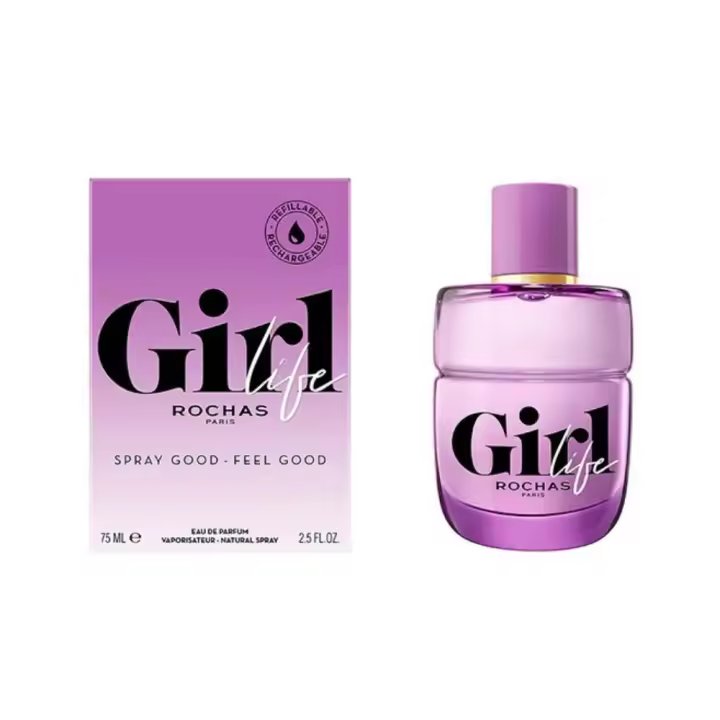 Rochas - Girl Life Eau de Parfum 75 Ml. - Perfume para mujer. Fragancia Floral Dulce, Optimista y Femenina de Rochas Paris. - 1