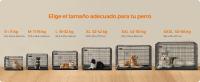 Feandrea Jaula para Perros Plegable con 2 Puertas, Bandeja Extraíble, 92,5 x 57,5 x 64 cm/107 x 70 x 77,5 cm/122 x 74,5 x 80,5 cm,/ 136 x 79 x 87 cm, L/XL/XXL/XXXL,, Negro - details 1
