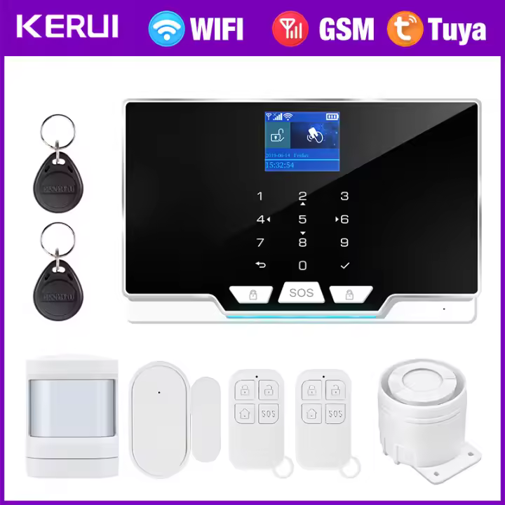 Panel De Alarma KERUI G20 WIFI GSM Con Sensor De Movimiento Y Puerta Control Remoto a Través De Tuya Smart Life APP Para Seguridad Doméstica - 1